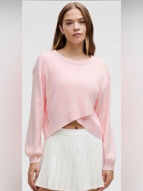 Lululemon Reversible Crossover Sweater Strawberry Milkshake Pink XS Balletcore